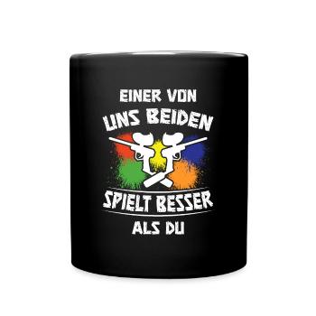 Paintbalspieler Makierer Freizeit Sport Paintball - Tasse einfarbig - Schwarz - Vorne