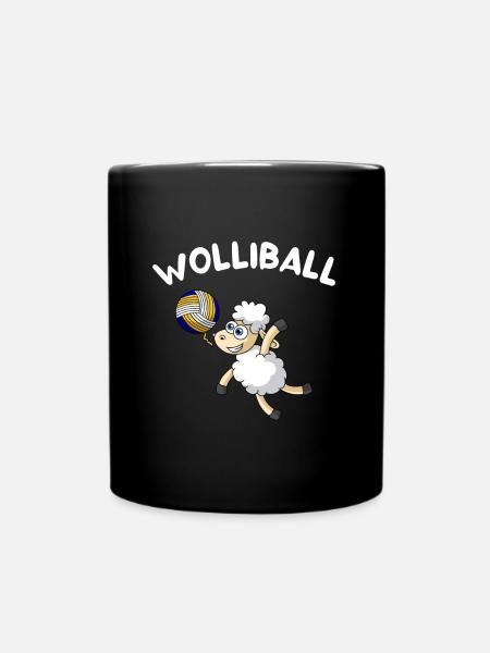 Schaf Ballsport Ball Beachvolleyball Volleyball - Tasse einfarbig - Schwarz