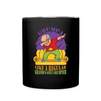 Grumpa like a normal grandpa, only grumpier - Full Colour Mug - black - Front