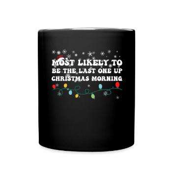 Drôle de chemise de Noël, T-shirt de Noël groovy, moche - Mug uni - noir - Devant