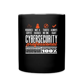 Experte Für Cybersicherheit - Tasse einfarbig - Schwarz - Vorne