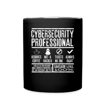 Experte Für Cybersicherheit - Tasse einfarbig - Schwarz - Vorne