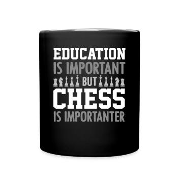 chess, chess player, chess quote - Full Colour Mug - black - Front