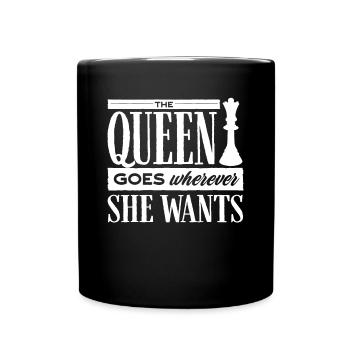 chess, chess player, chess quote - Full Colour Mug - black - Front