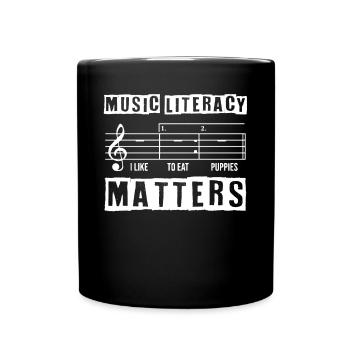 La compétence musicale est importante - Mug uni - noir - Devant