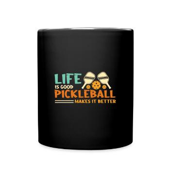 Pickleball-Spieler - Tasse einfarbig - Schwarz - Vorne
