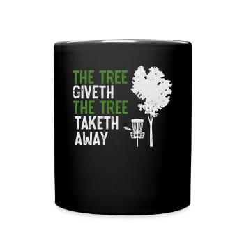 Disc golf, disc golf tree - Full Colour Mug - black - Front