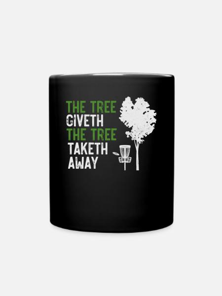 Discgolf, Discgolf-Baum - Tasse einfarbig - Schwarz