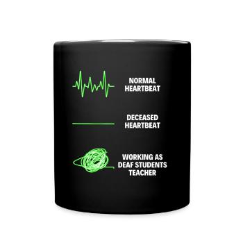 Deaf Students Teacher Worker Thanksgiving Teachers - Full Colour Mug - black - Front