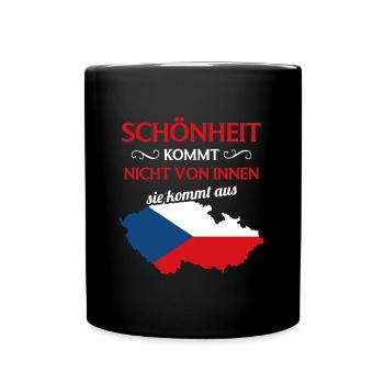 Nationalität Sportmannschaft Fan Tschechien - Tasse einfarbig - Schwarz - Vorne