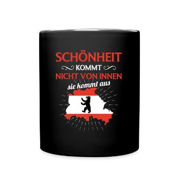 Berliner Wappen Hauptstadt Heimat Berlin - Tasse einfarbig - Schwarz - Vorne