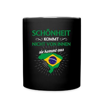 Nationalität Sportmannschaft Fan Brasilien - Tasse einfarbig - Schwarz - Vorne