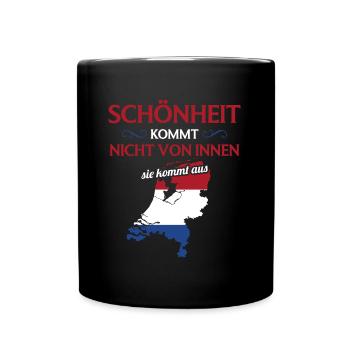 Nationalität Sportmannschaft Fan Holland - Tasse einfarbig - Schwarz - Vorne