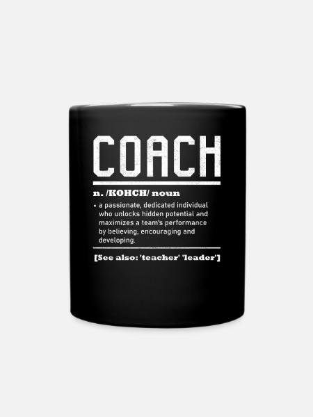 Coach Definition, Trainerteam - Tasse einfarbig - Schwarz