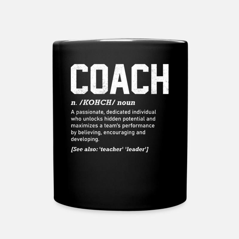 Coach Definition, Trainerteam - Tasse einfarbig - Schwarz