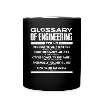 Glossar Of Engineering - Tasse einfarbig - Schwarz - Vorne