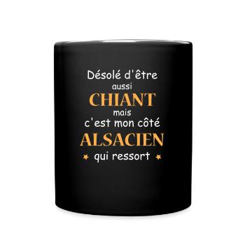 Chiant ALSACIEN - Mug uni - noir - Devant