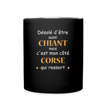 Chiant CORSE - Mug uni - noir - Devant