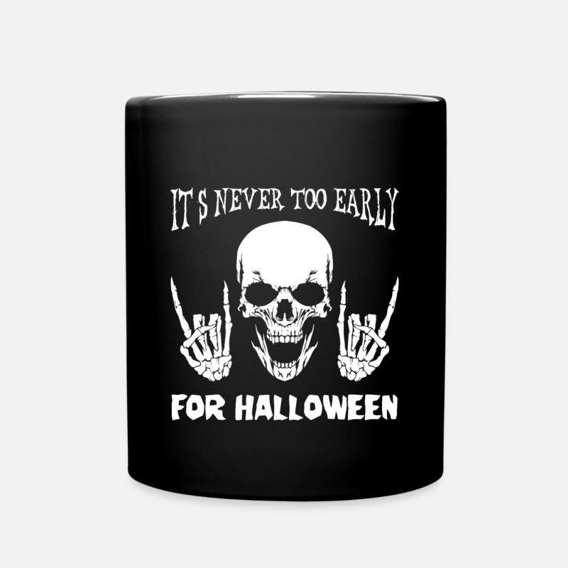 Skull Schädel Horror Rock on Peace T-Shirt - Mug uni - noir