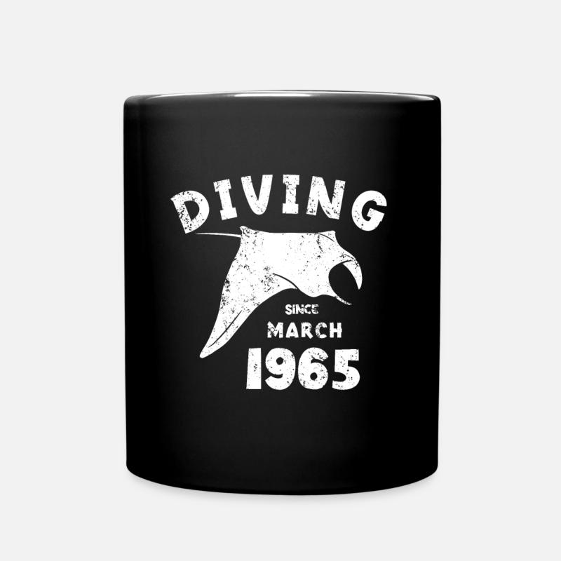 Taucher Geburtstag - Diving since March 1965 - Tasse einfarbig - Schwarz