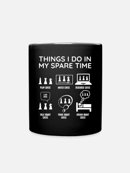 Chess player, Chess game, Chess lover - Full Colour Mug - black