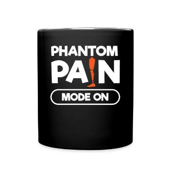 Leg prosthesis, prosthesis, amputee, amputation - Full Colour Mug - black - Front