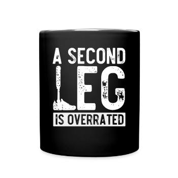 Leg prosthesis, prosthesis, amputee, amputation - Full Colour Mug - black - Front