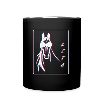 Horse Techno 3D Party Drugs Ketamine - Full Colour Mug - black - Front