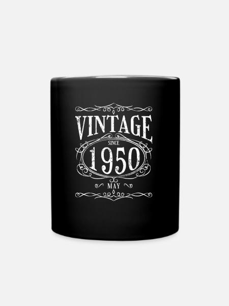 Anniversaire - Millésime depuis mai 1950 - Mug uni - noir