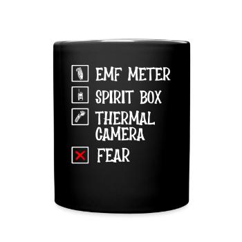 Ghost Hunter, EMF meter, thermal camera - Full Colour Mug - black - Front