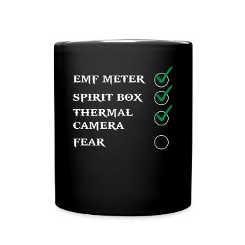Ghost Hunter, EMF meter, thermal camera - Full Colour Mug - black - Front