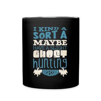 Ghost Hunter, EMF meter, thermal camera - Full Colour Mug - black - Front