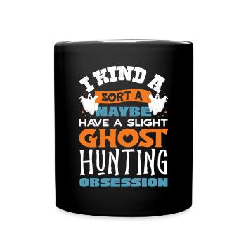 Ghost Hunter, EMF meter, thermal camera - Full Colour Mug - black - Front