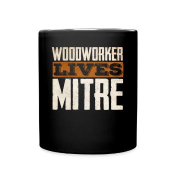 Zimmermann, Holzarbeiter - Tasse einfarbig - Schwarz - Vorne