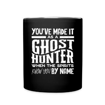 Ghost Hunter, EMF meter, thermal camera - Full Colour Mug - black - Front