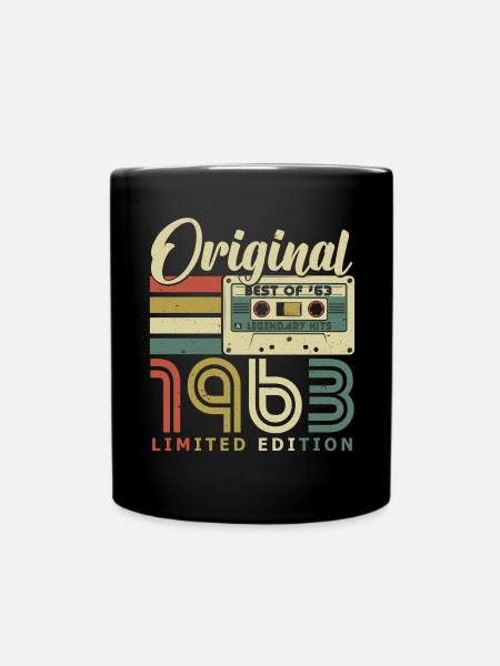 Original 1963 Vintage vintage né anniversaire - Mug uni - noir