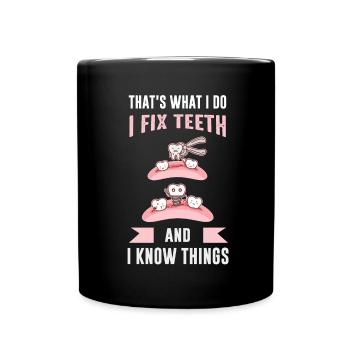 Dentist, periodontist - Full Colour Mug - black - Front