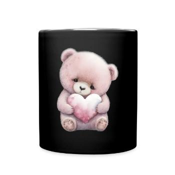 Teddy Bear Cuddly Toy Toy Sleep T-shirt - Full Colour Mug - black - Front