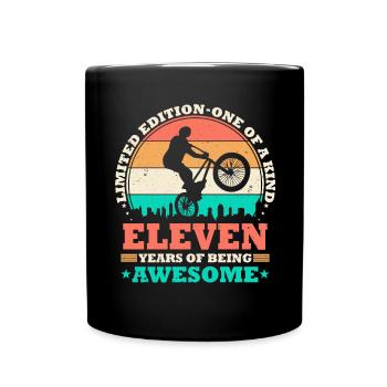 11 Anniversaire Bmx Bike 11 ans Cadeau - Mug uni - noir - Devant