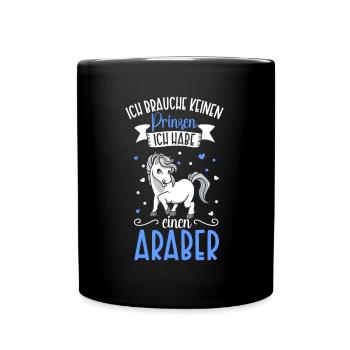 Ich brauche keinen Prinzen - Araber - Tasse einfarbig - Schwarz - Vorne