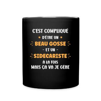 Beau gosse sidecariste - Mug uni - noir - Devant