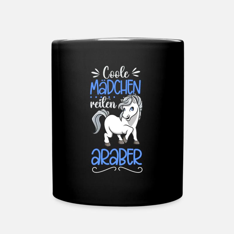 Coole Mädchen reiten Araber - Tasse einfarbig - Schwarz