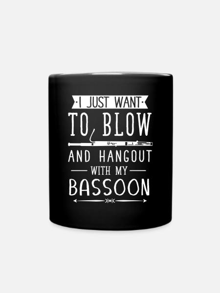Fassoon, Oboe, Klarinette, Musiklehrer - Tasse einfarbig - Schwarz
