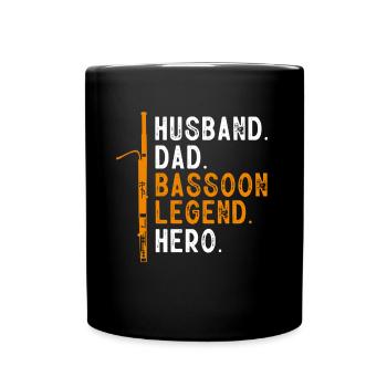 Fassoon, hautbois, clarinette, professeur de musique - Mug uni - noir - Devant