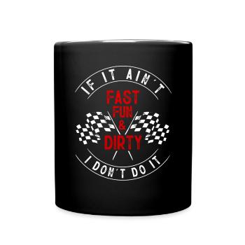 Dirt Track Racing, Motocross bikers, Motocross - Full Colour Mug - black - Front