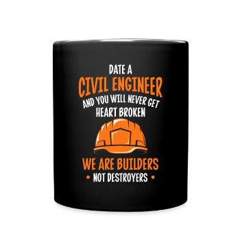 Civil Engineer, Civil Engineering - Full Colour Mug - black - Front