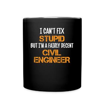 Civil Engineer, Civil Engineering - Full Colour Mug - black - Front