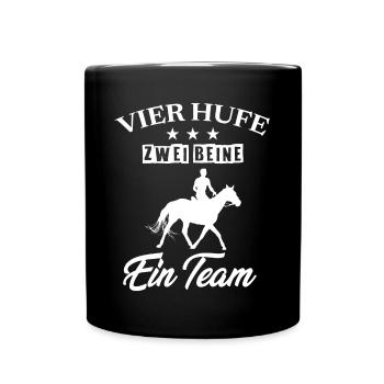 Pferdenarr, Pferd, Pferdesport - Tasse einfarbig - Schwarz - Vorne
