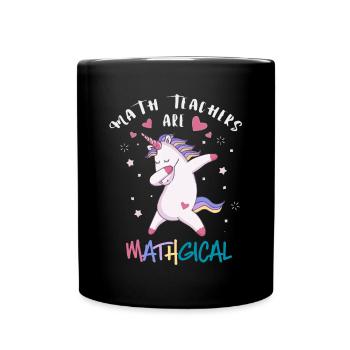 Professeur de mathématiques Licorne - Mug uni - noir - Devant