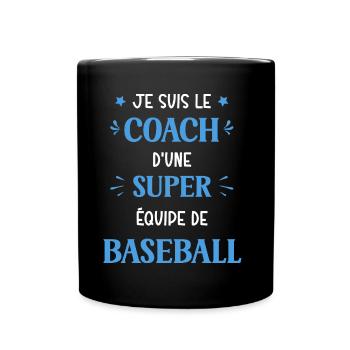 Coach super equipe de Baseball - Mug uni - noir - Devant